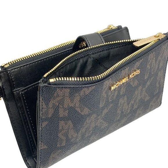 Michael Kors Lg Double Zip Wristlet - 35F1GTVW3R - Black Multi - Picture 5 of 6